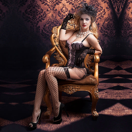 Set sexy dama, corset cu inchidere prin copci la spate Diva